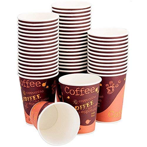 LeakFree Disposable 12 Oz Paper Coffee Cup Set 200 Pack BPA Free Hot Drink Cups For Teas Lattes Ciders and More At Kiosks Shops Cafes and Concession Stands