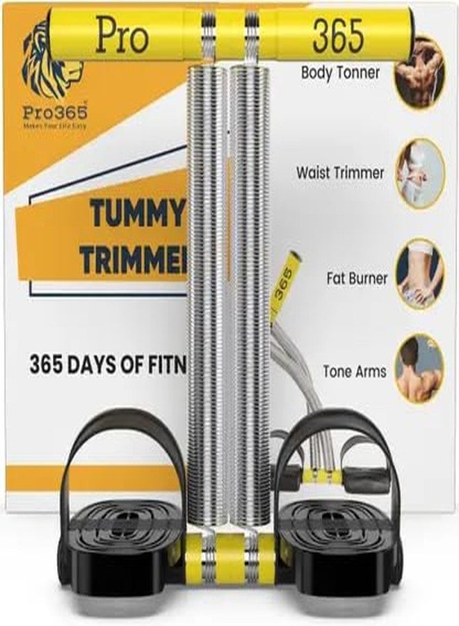 برو365 جهاز شد البطن PRO365 ذو الزنبرك المزدوج | أنبوب مقاومة لتقوية العضلات | مجموعة تمارين منزلية كاملة | ضمان العلامة التجارية لمدة 6 أشهر | - Image 4