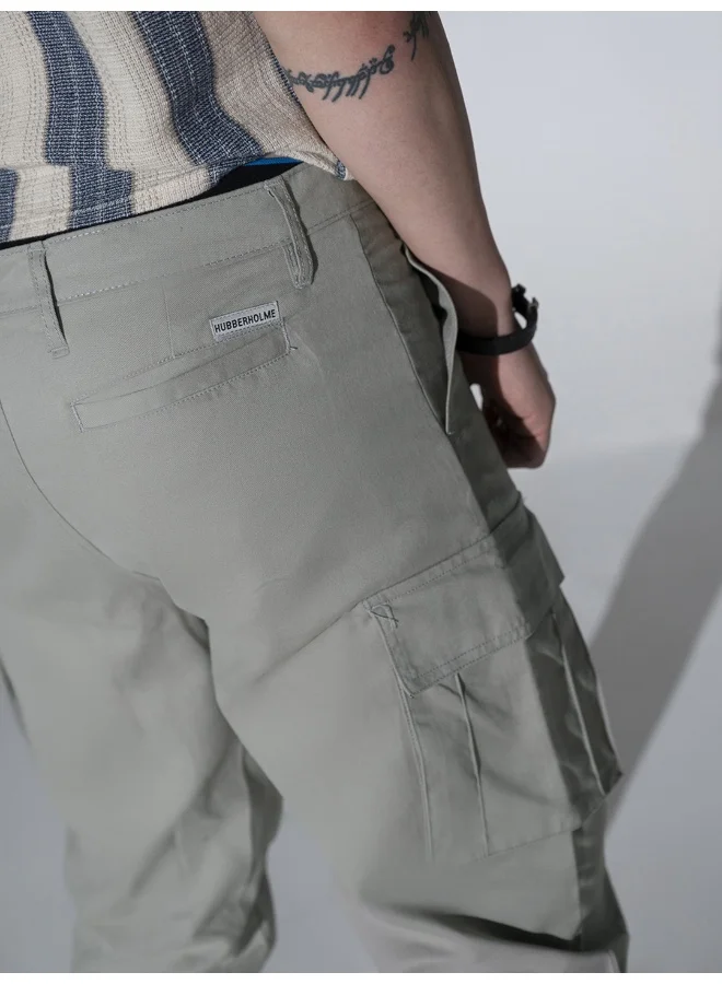 Hubberholme Men's Light Grey Cargo Trousers - Stylish and Functional