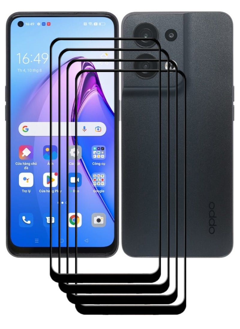 ACLIX 4 Pieces Antistatic ESD Dustproof Premium Quality High Definition Tempered Glass Screen Protector Designed For Oppo Reno8 - Image 1
