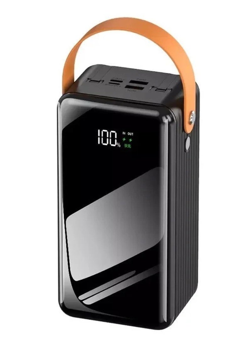 ELTRAZONE 50,000mAh Portable Power Bank with 2 Charging Cables, PD Port and 2 USB Ports Support Fast Charging BC404 /black - Image 1