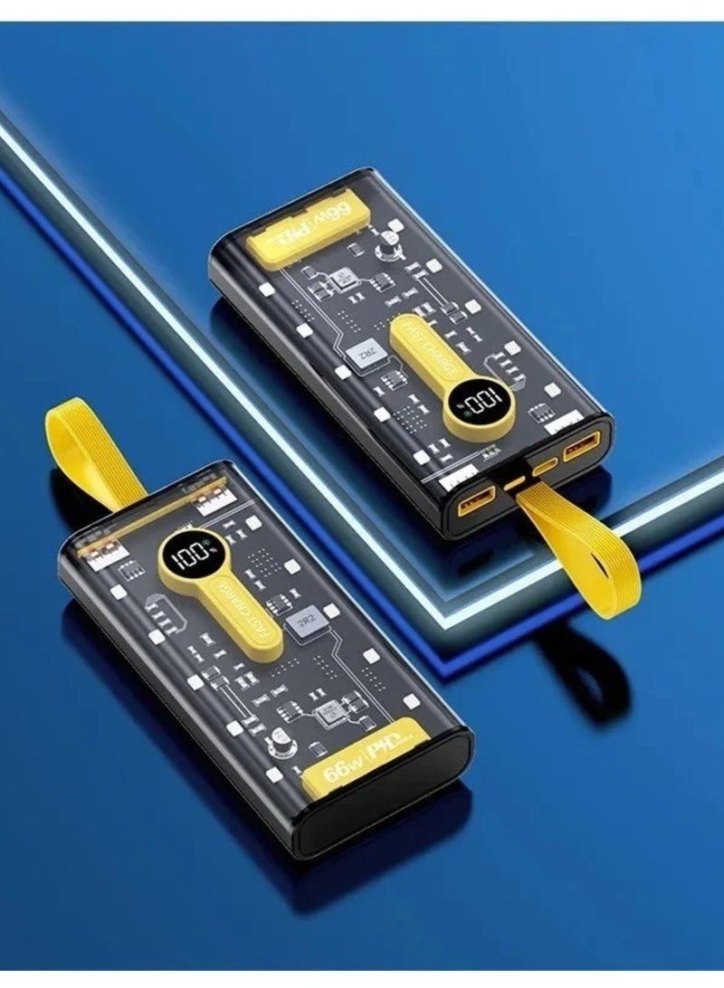 ELTRAZONE 50,000mAh Portable Power Bank with 2 Charging Cables, PD Port and 2 USB Ports Support Fast Charging BC404 /black - Image 4