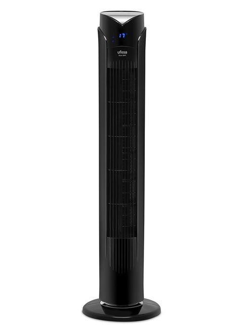 Tower Fan With Wi-Fi Control and Remote, 12-hour Timer Function, Bladeless Powerful with 3 Speeds settings, Standing Oscillating Fan for Home, Bedroom & Office, 2 Year Warranty Black-TW1700