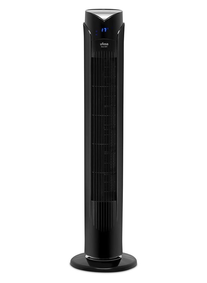 Ufesa Tower Fan With Wi-Fi Control and Remote, 12-hour Timer Function, Bladeless Powerful with 3 Speeds settings, Standing Oscillating Fan for Home, Bedroom & Office, 2 Year Warranty Black-TW1700  - Image 1