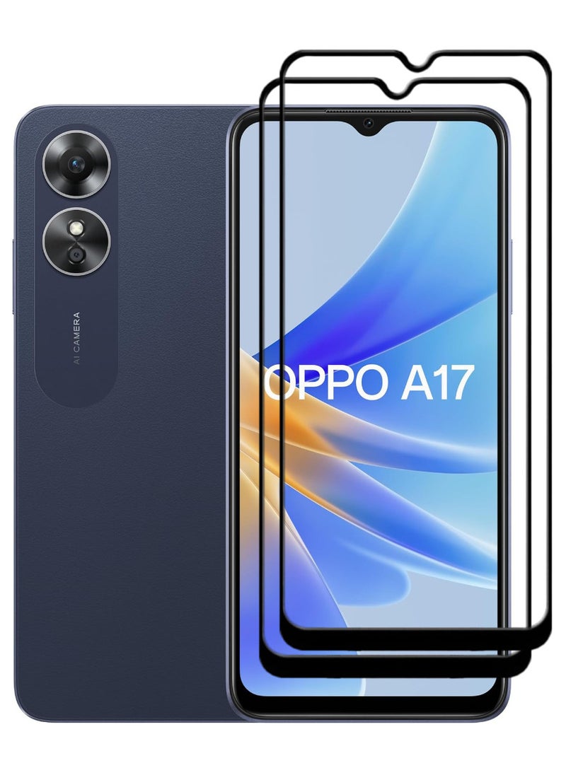ACLIX 2 Pieces Antistatic ESD Dustproof Premium Quality High Definition Tempered Glass Screen Protector Designed For Oppo A17 - Image 1
