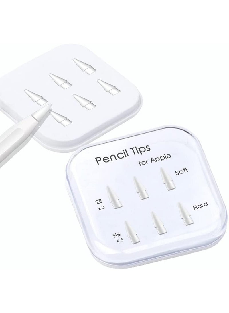 6 Pack Replacement Tips for Apple Pencil,Pencil Nibs Accessories for iPad Pro Pencil - Image 1
