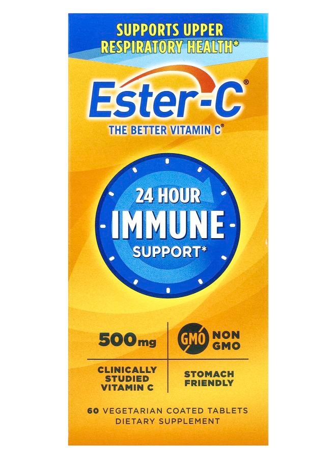 Ester - C 24 Hour Immune Support 1000 mg 60 Vegetarian Coated Tablets (500 mg per Tablet) - Image 1
