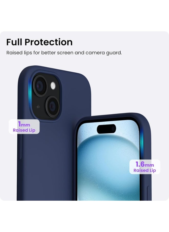 Generic iPhone 15 Case Liquid Silicone Case iPhone 15 Cover 6.1 inch Liquid Gel Rubber Soft Silky Touch Shockproof Thin Protective Cover Compatible with Apple iPhone 15  - Image 4