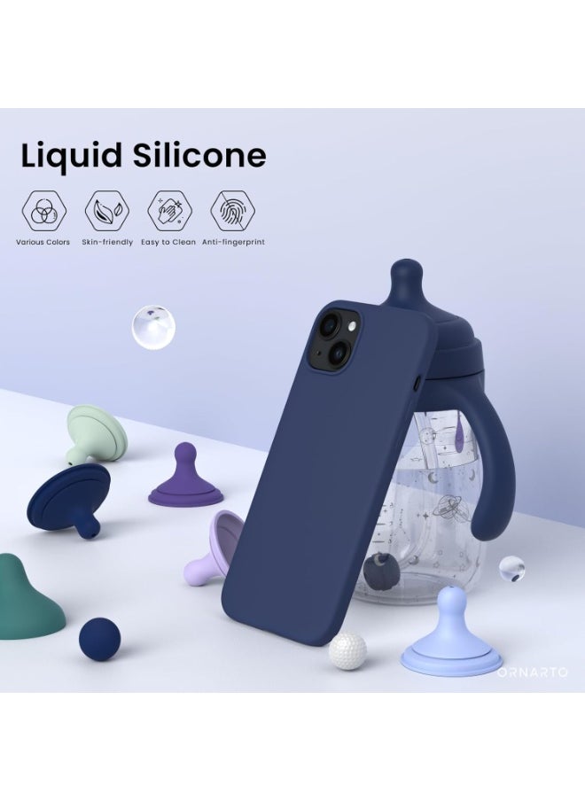 Generic iPhone 15 Case Liquid Silicone Case iPhone 15 Cover 6.1 inch Liquid Gel Rubber Soft Silky Touch Shockproof Thin Protective Cover Compatible with Apple iPhone 15  - Image 3