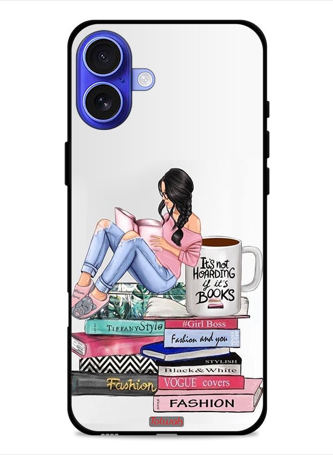 Tolwak Apple iPhone 16 Plus Protective Case Cover Girl And Fashion Books Art - Image 1