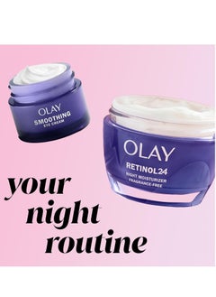 Olay Olay Retinol 24 Night Smoothing Eye Cream, Fragrance-Free, 0.5 Fl Oz  - Image 4