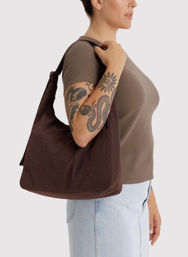 BAGGU Nylon Shoulder Bag - Coffee - Image 2