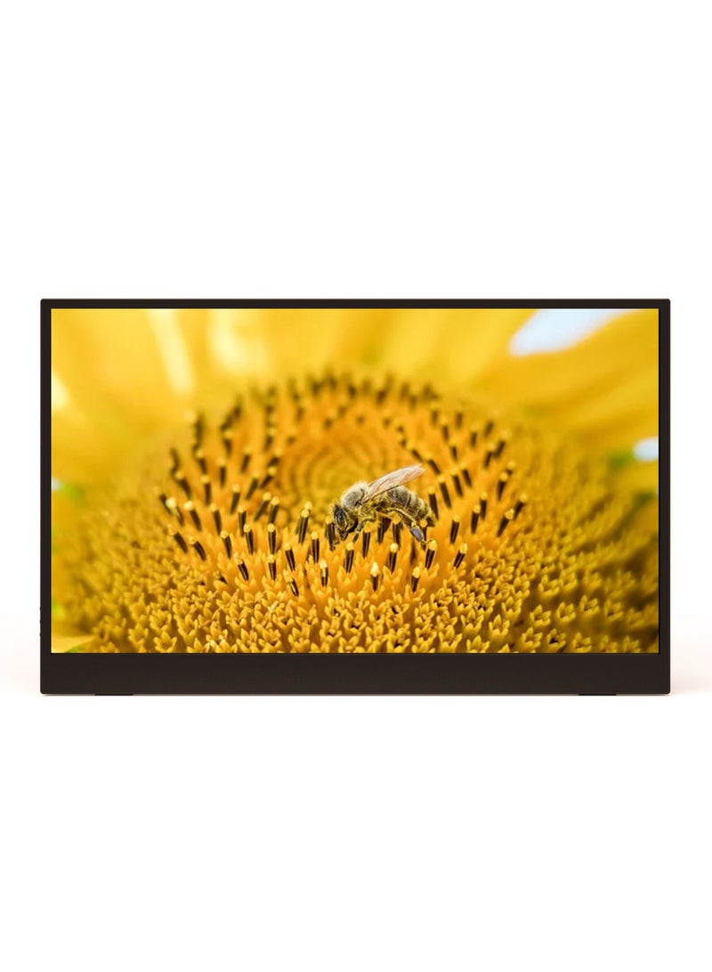 شاشة لاب توب 15.6 بوصة FHD 1080P IPS شاشة محمولة للألعاب، توصيل وتشغيل مع غطاء جلد PU متوافق مع الكمبيوتر المحمول، هاتف Mac، Xbox PS5/PS4 Switch - Image 4