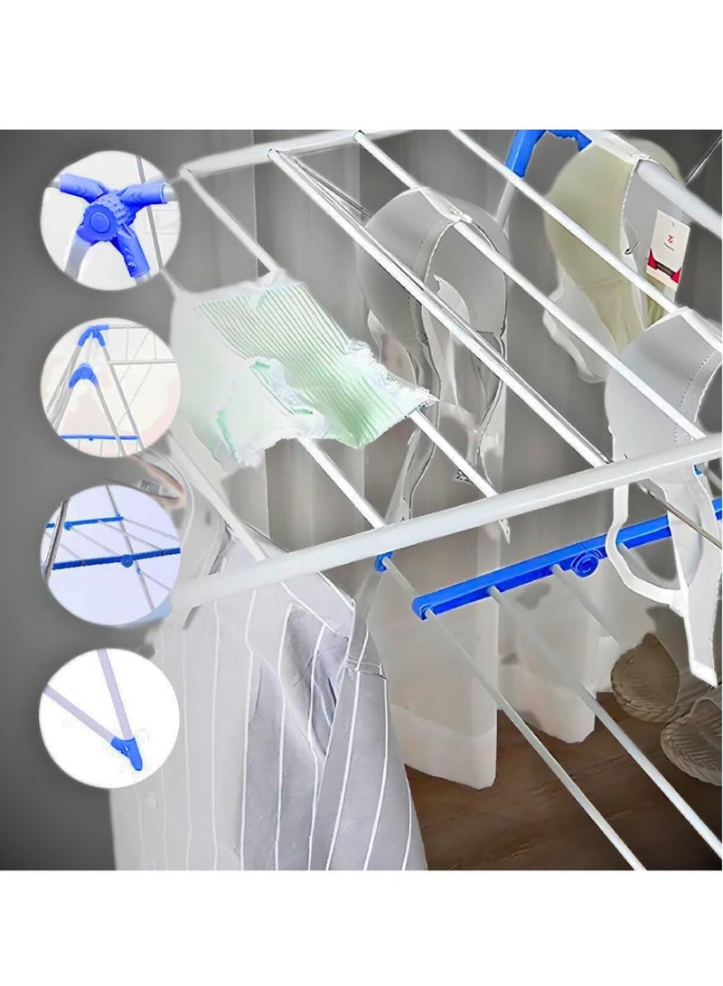 Foldable Clothes Drying Stand with Adjustable Wings Laundry hack Suitable for Indoor and Outdoor Use Laundry Hanging Stand  - Image 2