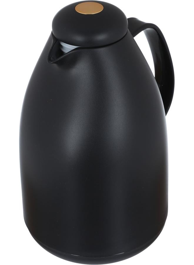 تايمليس ترمس زجاجي من بينجوين برو بسعة 1.5 لتر وجسم بلاستيكي أسود - Image 3