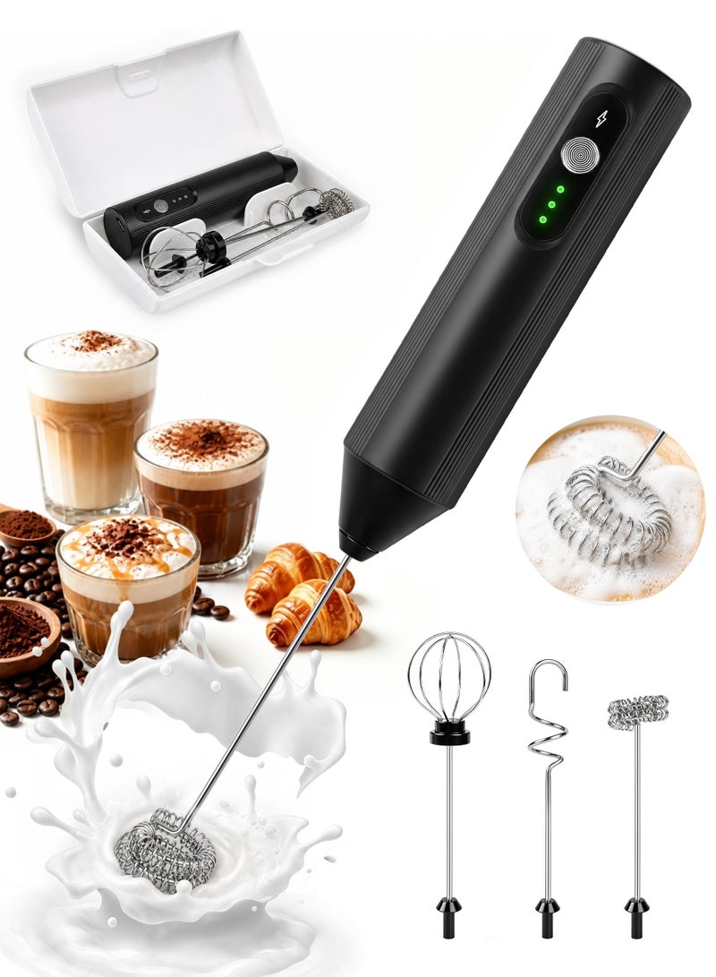 Xkimos Handheld Milk Frother 3 Heads with Box
