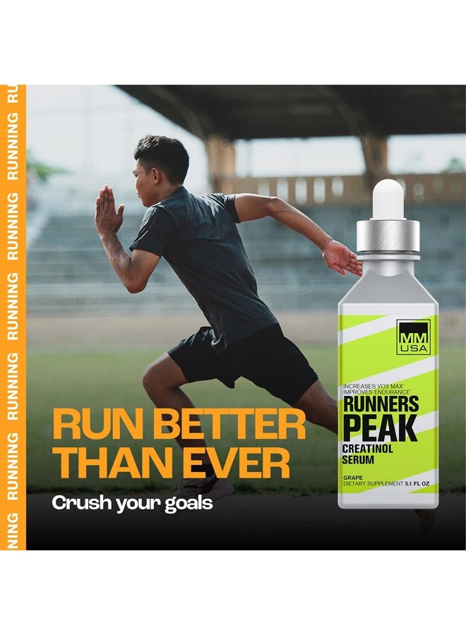 MMUSA Runners Peak Creatine Serum Boosts Running, Instant Energy + Endurance Power. Great for Cardio Exercise. Enhances Focus, Fuels Muscular Strength. Supports Healthy Immune System + Lean Muscle Growth. - Image 5