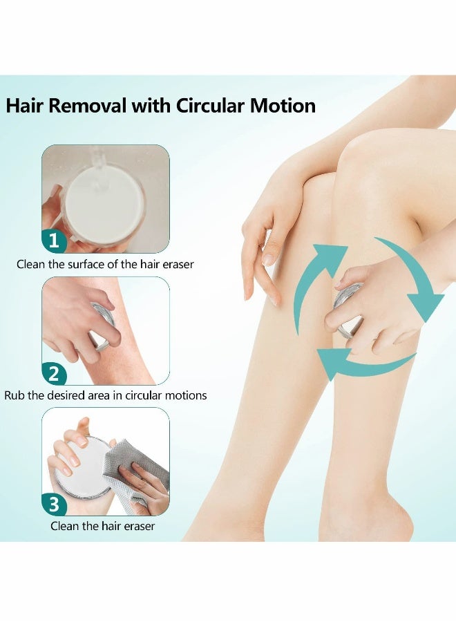 Luxury Bleame Crystal Hair Eraser, Magic Crystal Hair Remover for Women Men, Diamond Painless Hair Removal Exfoliation Soft Smooth Silky Skin, Fast & Easy Hair Removal Eraser for Arms Legs Back Body - Image 2