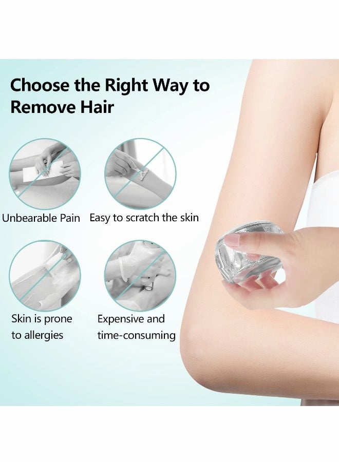 Luxury Bleame Crystal Hair Eraser, Magic Crystal Hair Remover for Women Men, Diamond Painless Hair Removal Exfoliation Soft Smooth Silky Skin, Fast & Easy Hair Removal Eraser for Arms Legs Back Body - Image 3