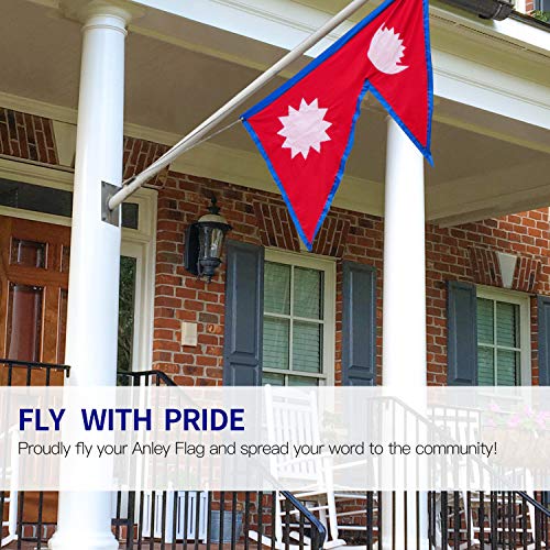 Anley Fly Breeze 2x3 Foot Nepal Flag Vivid Color and Fade Proof Canvas Header and Double Stitched Nepalese Flags Polyester with Brass Grommets 2 X 3 Ft - Image 3