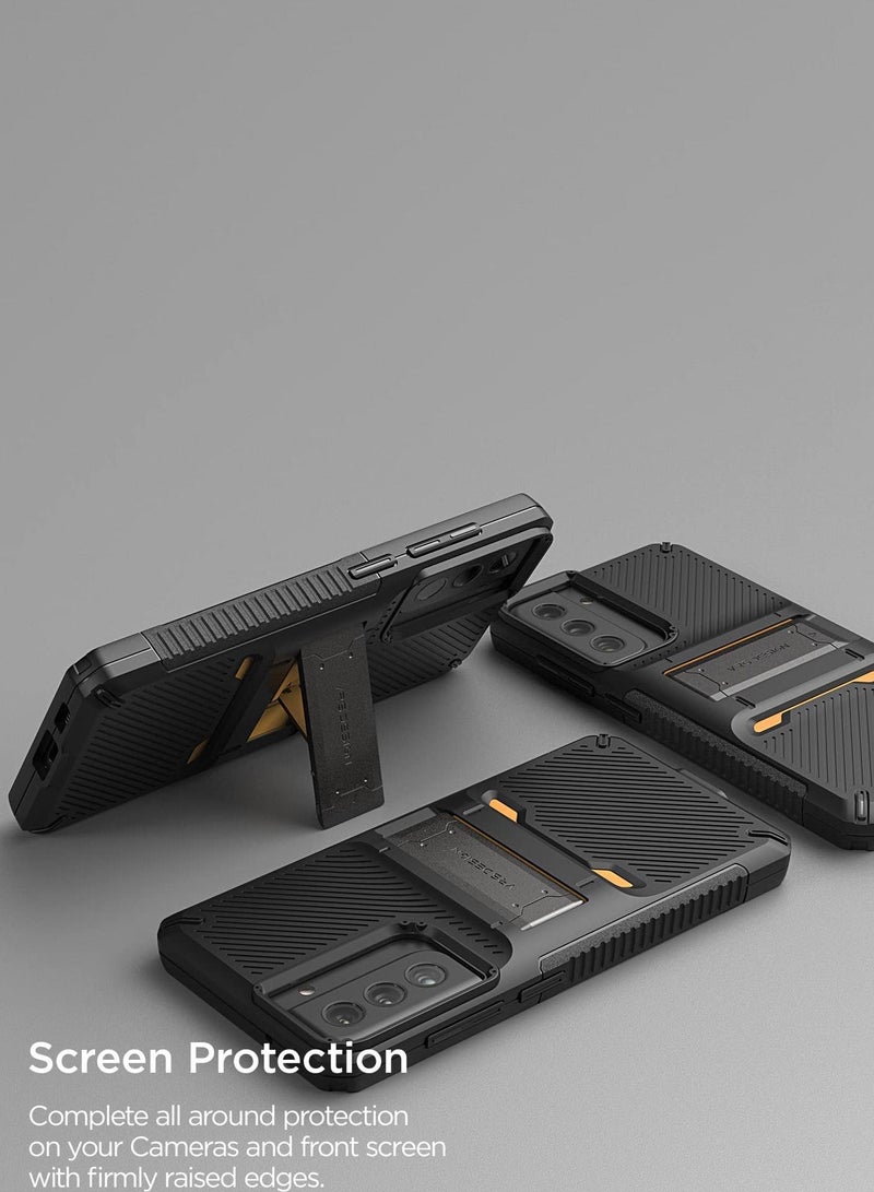 VRS Design Quick Stand Pro for Samsung Galaxy S21 FE 5G Case Cover with Kickstand (2022) - Black  - Image 5
