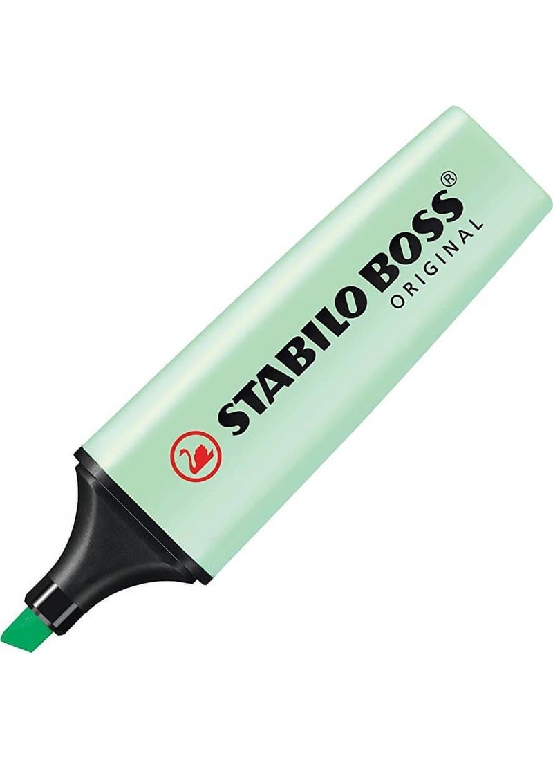 STABILO Boss Original Highlighter Pastel 10 Pack Green  - Image 1