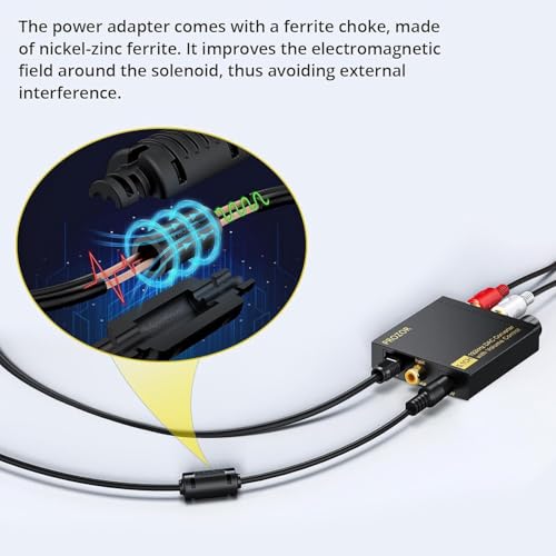 PROZOR DAC Converter 192Khz Digital to Analog Audio Decoder with Volume Control Support 5.1CH DTS Dolly-AC3 Coaxial SPDIF Toslink Optical to RCA Adapter for HDTV Blu-ray DVD PS3 Home Cinema System - Image 5