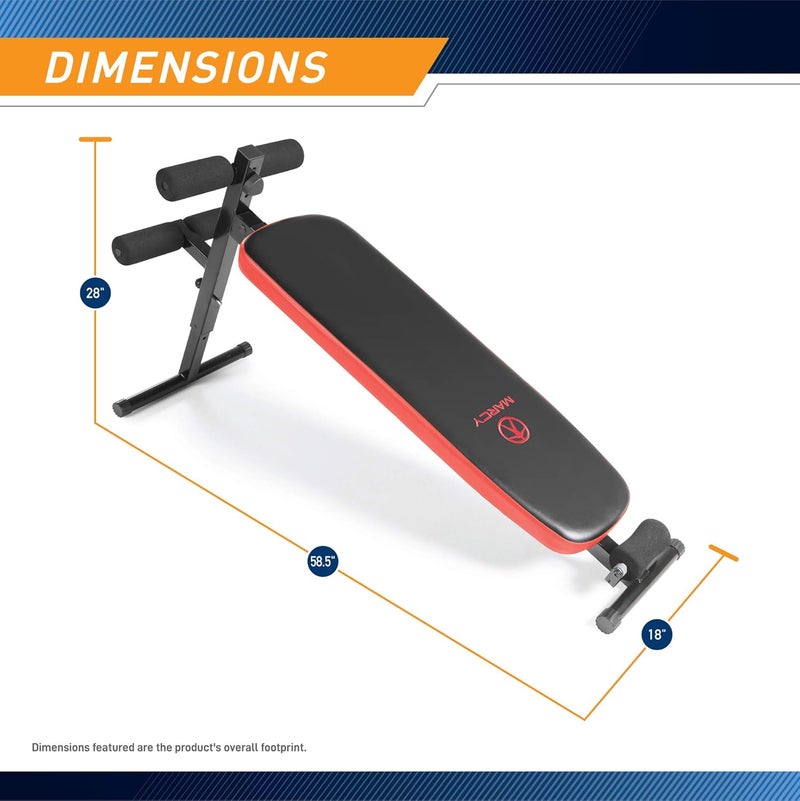 Marcy Utility Slant Board w/ Headrest – Folding Design with Adjustable Positions SB-4606 , Black/red , 29.00 x 18.00 x 59.00 inches - Image 2