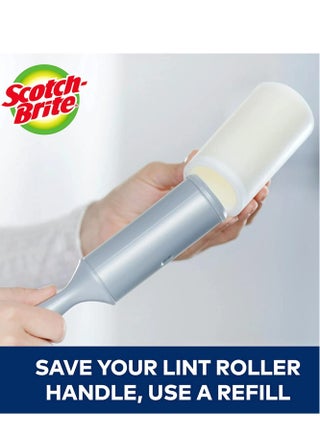 Scotch Brite 3M Lint Roller 50% Stickier 5Pk/95 Sheets (Net Sheet 475), 475 Count Super Sticky Pet Hair Remover Roller for Cats and Dogs - view 4