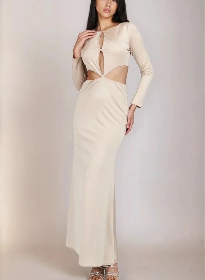 ليتل مسترس فستان ماكسي مزين بالمنك