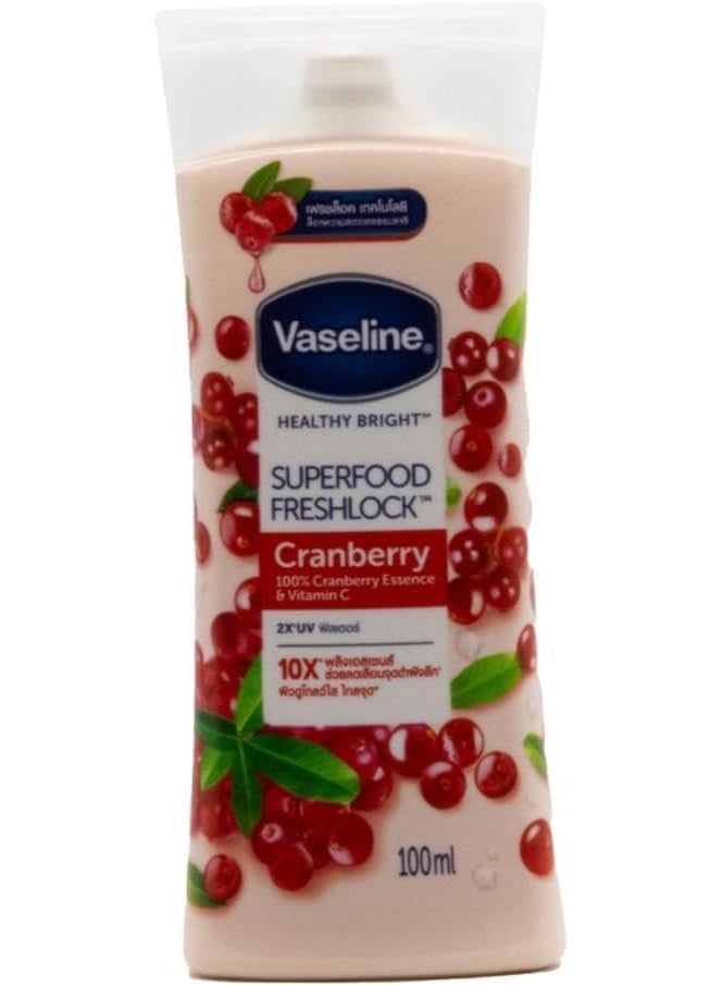 Vaseline Healthy Bright Superfood Freshlock Cranberry Body Lotion 100 ml
