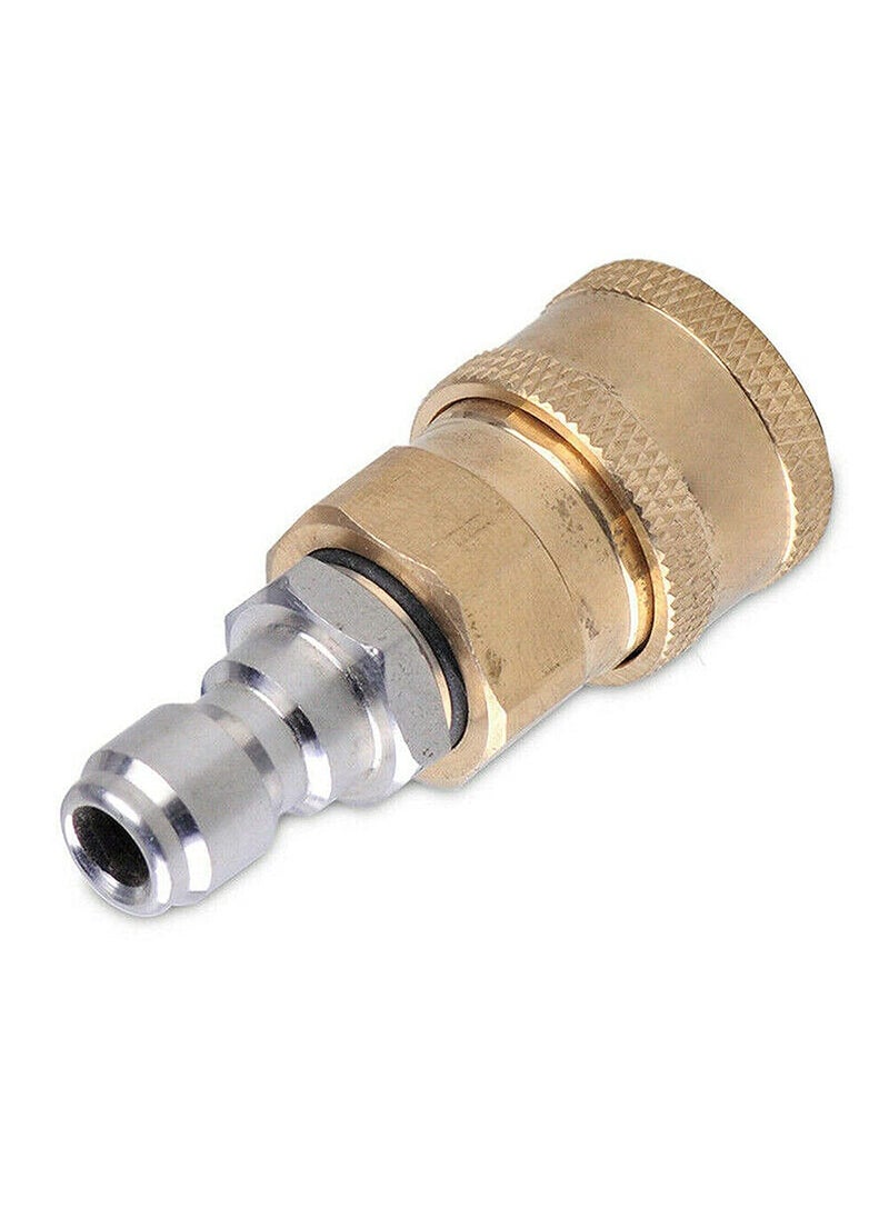 Aimex Aimex Quick Connector Coupler Set Adapter for Pressure Washer Gun 14 Steel and 14 Brass  - Image 2