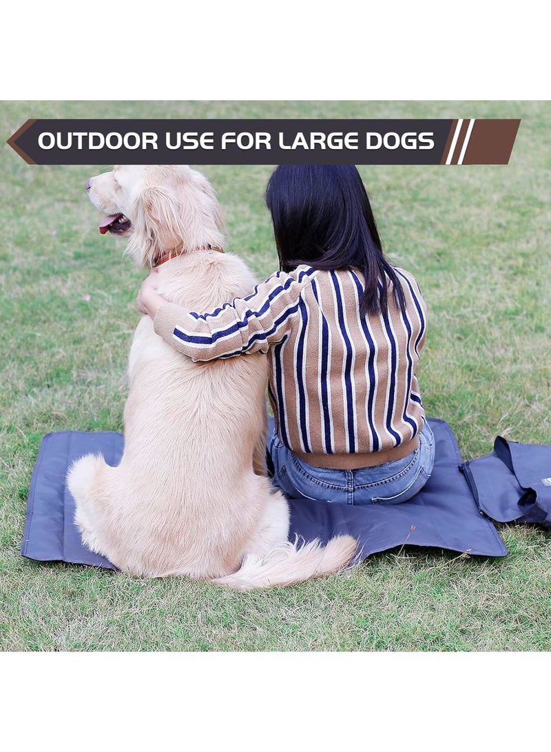 SOLARAE Outdoor Pet Dog Mat Pad, 39"x 28" Portable Reversible Outdoor Dog Bed, Reusable Waterproof Pet Sleeping Mat, Easy to Clean, Camping Travel Pet Mat for Small Medium Large Dogs, Black - Image 5