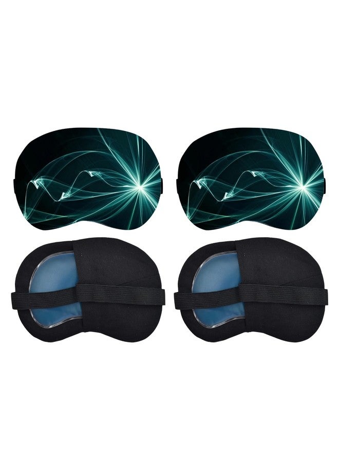 Samtrish Eye Mask with Cooling Gel | Reusable Hot & Cold Therapy Blindfold for Puffy Eyes, Dark Circles, Stress & Headache Relief | Blackout Sleep Shade for Travel & Relaxation | Pack of 2 - Image 1