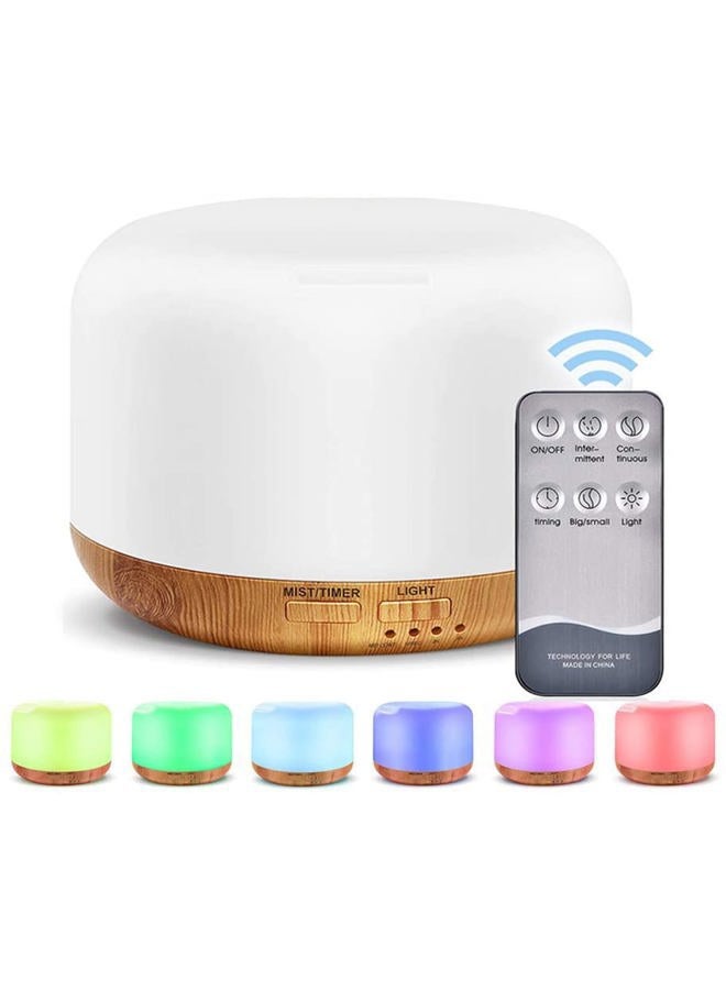 CHOUWEEK Oil Diffuser Humidifier 300ML,Electric Ultrasonic Air Aroma Diffusers Vaporizer,Scent Mist Defuser with Remote,Auto-Off,7led Color Changing Light for Large Bed Room,Home,Office - Image 1