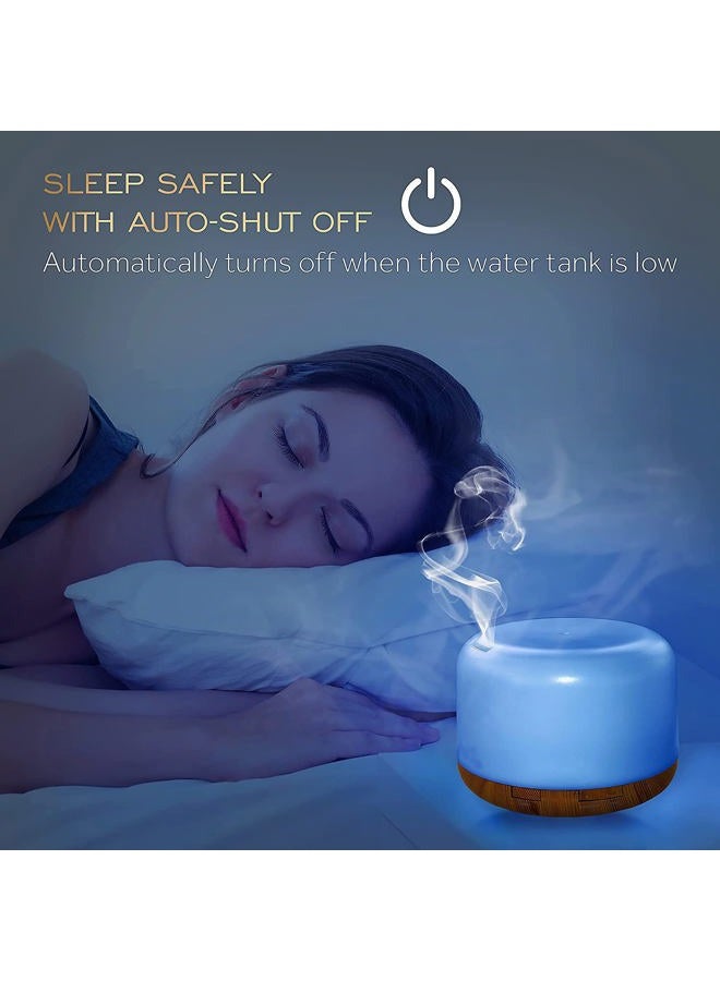CHOUWEEK Oil Diffuser Humidifier 300ML,Electric Ultrasonic Air Aroma Diffusers Vaporizer,Scent Mist Defuser with Remote,Auto-Off,7led Color Changing Light for Large Bed Room,Home,Office - Image 5