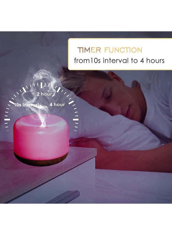 CHOUWEEK Oil Diffuser Humidifier 300ML,Electric Ultrasonic Air Aroma Diffusers Vaporizer,Scent Mist Defuser with Remote,Auto-Off,7led Color Changing Light for Large Bed Room,Home,Office - Image 4
