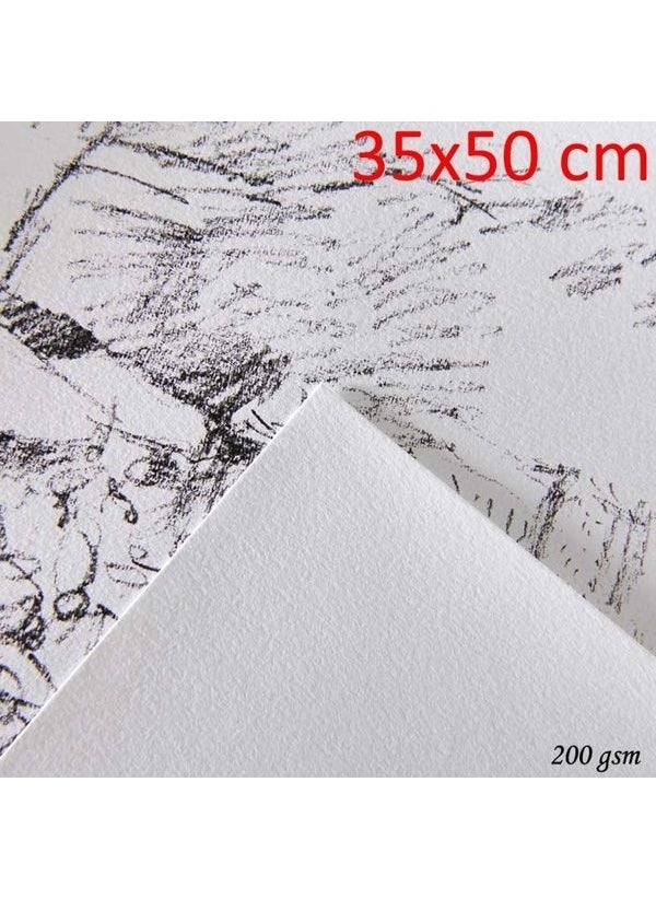 CANSON - 1557 Dessin Ja White Painting/Drawing Paper 200 Gr. 35X50 cm. 10 units - Image 1