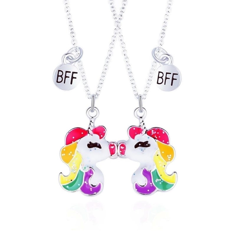 DOYYCA Best Friend Necklace Gifts Magnetic Matching Friendship Necklace for 2 Girls BFF Sister - Image 1