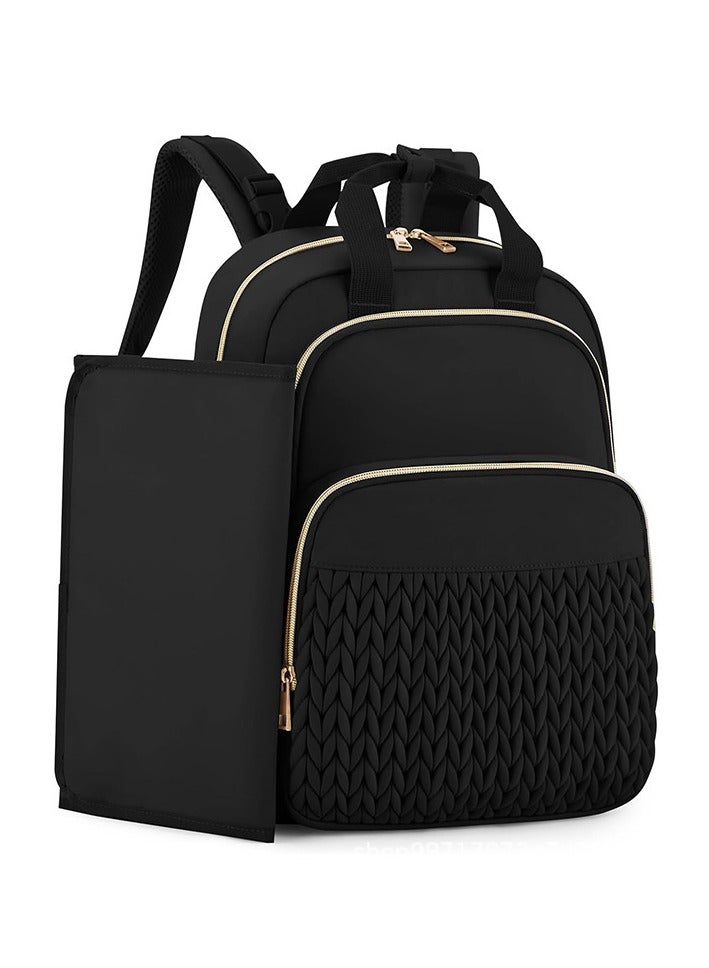 0TO1 TECH Diaper Bag Backpack, Baby Bag with Changing Station & Toy Bar, Baby Girl Boy Diaper Bag for Dad Mom Travel, Large Capacity, USB Port, Black - Image 1