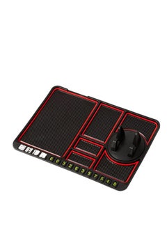 6 in 1 Multifunctional Car Dashboard Mat, Anti-Slip Car Phone Holder, Stable Phone Pad, Owner's Phone Number Place, Prevent Items Slipping on the Dashboard, Suitable for All Phones and Vehicles