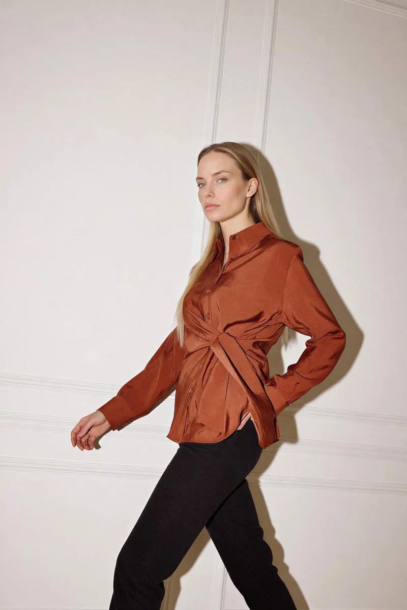 DeFacto Relax Fit Modal Long Sleeve Shirt