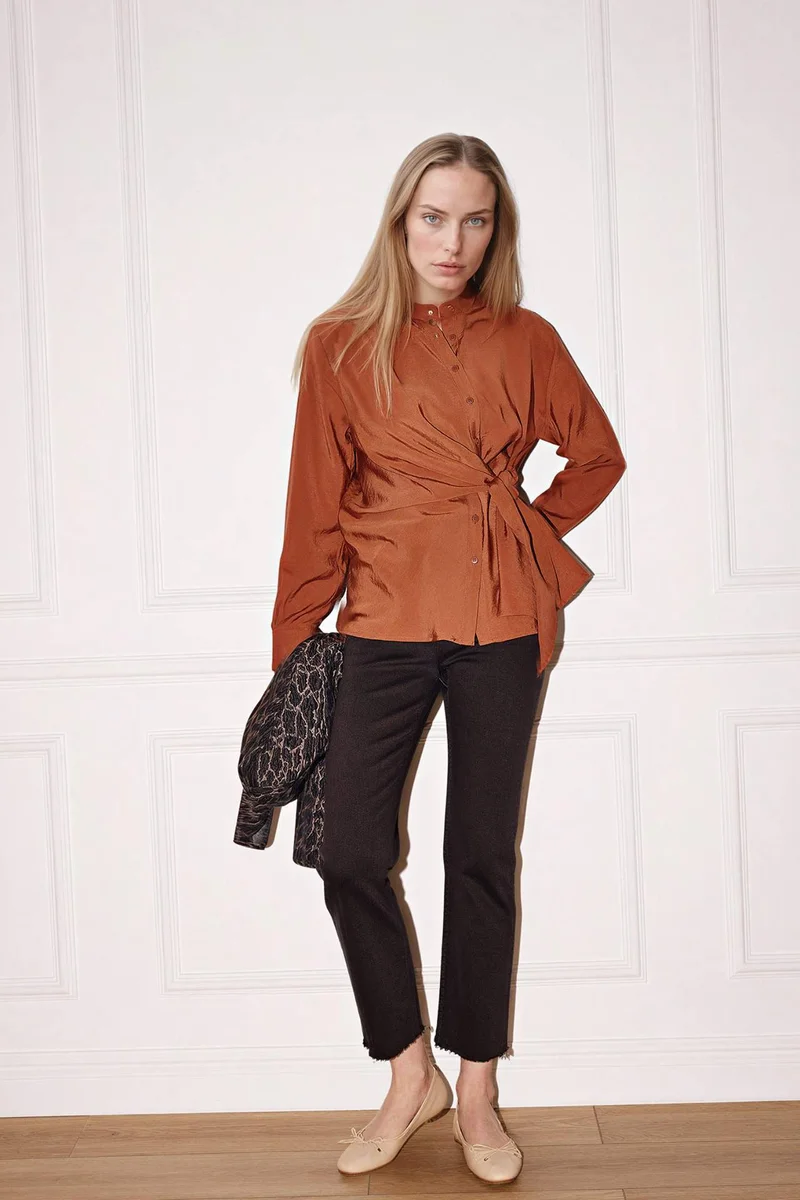 DeFacto Relax Fit Modal Long Sleeve Shirt