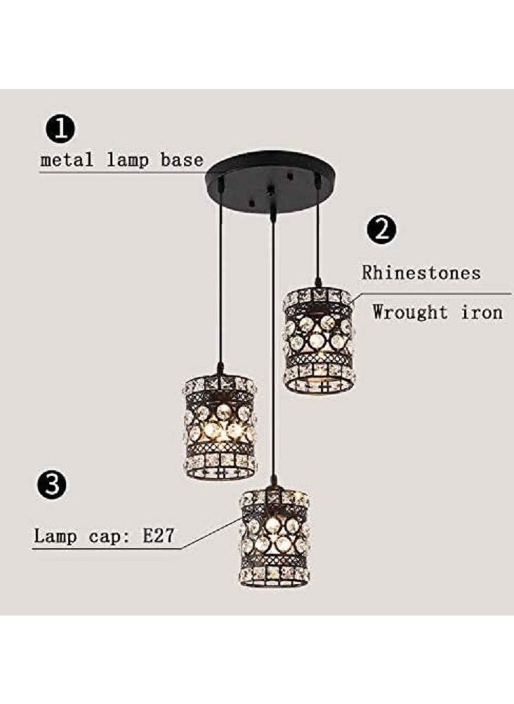 Generic Chandelier chandelier, crystal pendant lamps, modern pendant lighting for kitchen, dining room, bedroom, LED, bulbs included  - Image 3