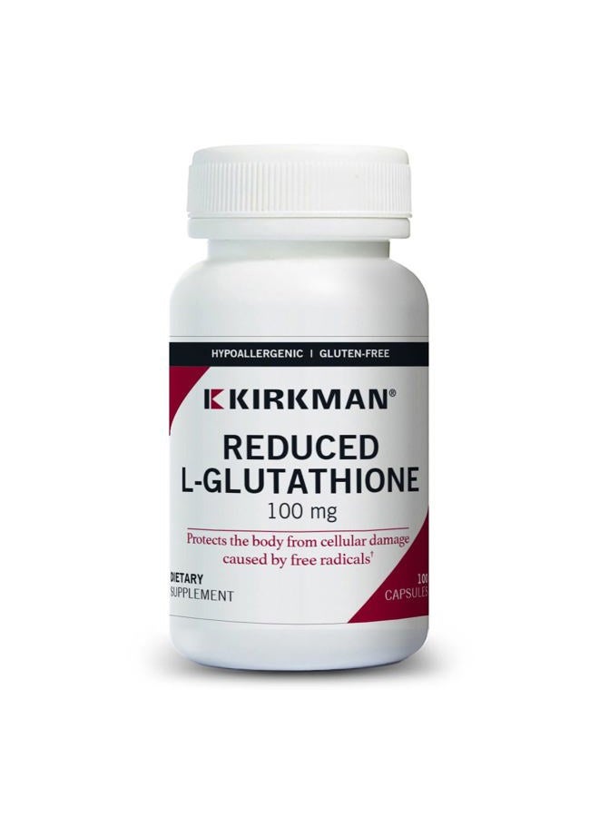 Kirkman Reduced L-Glutathione 100 mg - Hypoallergenic | 100 Vegetarian Capsules | Antioxidant - Image 1