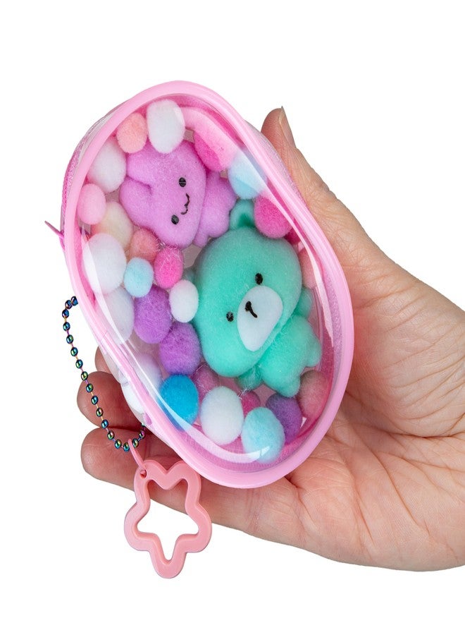 The Orb Factory ORB Tabalicious Gacha Pouch TABA Squishy Keychain Charms - Bunny and Bear Gachapon TABA Squishies with Pouch - Soft, Sticky Collectible TABA Fidget Stress Ball Toys for Kids, Backpacks, Keys and More - Image 1