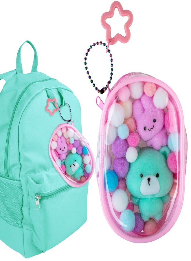 The Orb Factory ORB Tabalicious Gacha Pouch TABA Squishy Keychain Charms - Bunny and Bear Gachapon TABA Squishies with Pouch - Soft, Sticky Collectible TABA Fidget Stress Ball Toys for Kids, Backpacks, Keys and More - Image 4