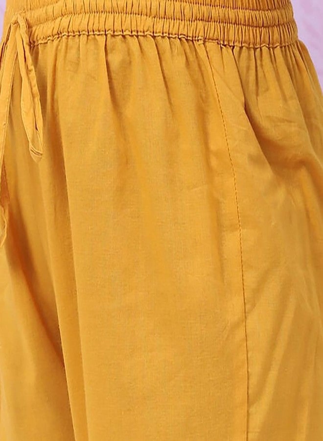 BIBA Girls Polyester Straight Printed Suit Set (KW4847EAW22OCH_Brown - Image 2