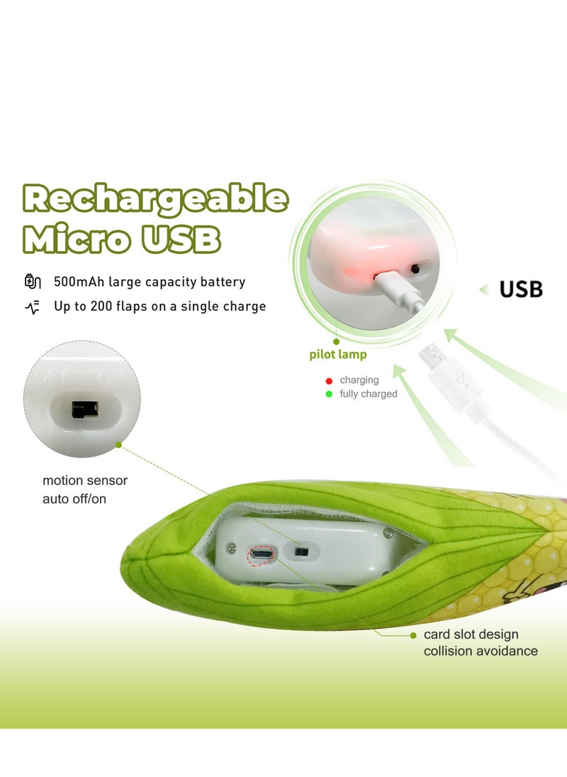 Generic - Cat Toys Flopping Corn with Silver Vine and Catnip Rechargeable Moving Cat Kicker Toy Floppy Wiggle Toys for Small Dogs Interactive Motion Kitten Kitty Exercise Toys - Image 1
