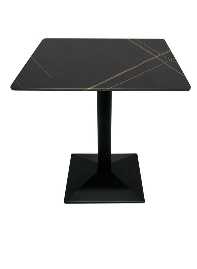 MAPLE HOME DECORATION Maple Home Modern Dining & Coffee Table Accent Rock Stone Top Dining Metal Base Kitchen Bar Patio Living Dining Furniture 80*80cm  - Image 1